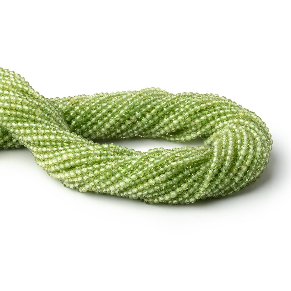 2.5mm Peridot Micro Faceted Round Beads 12.5 inch 135 pieces AAA (ONLINE ORDER ONLY)