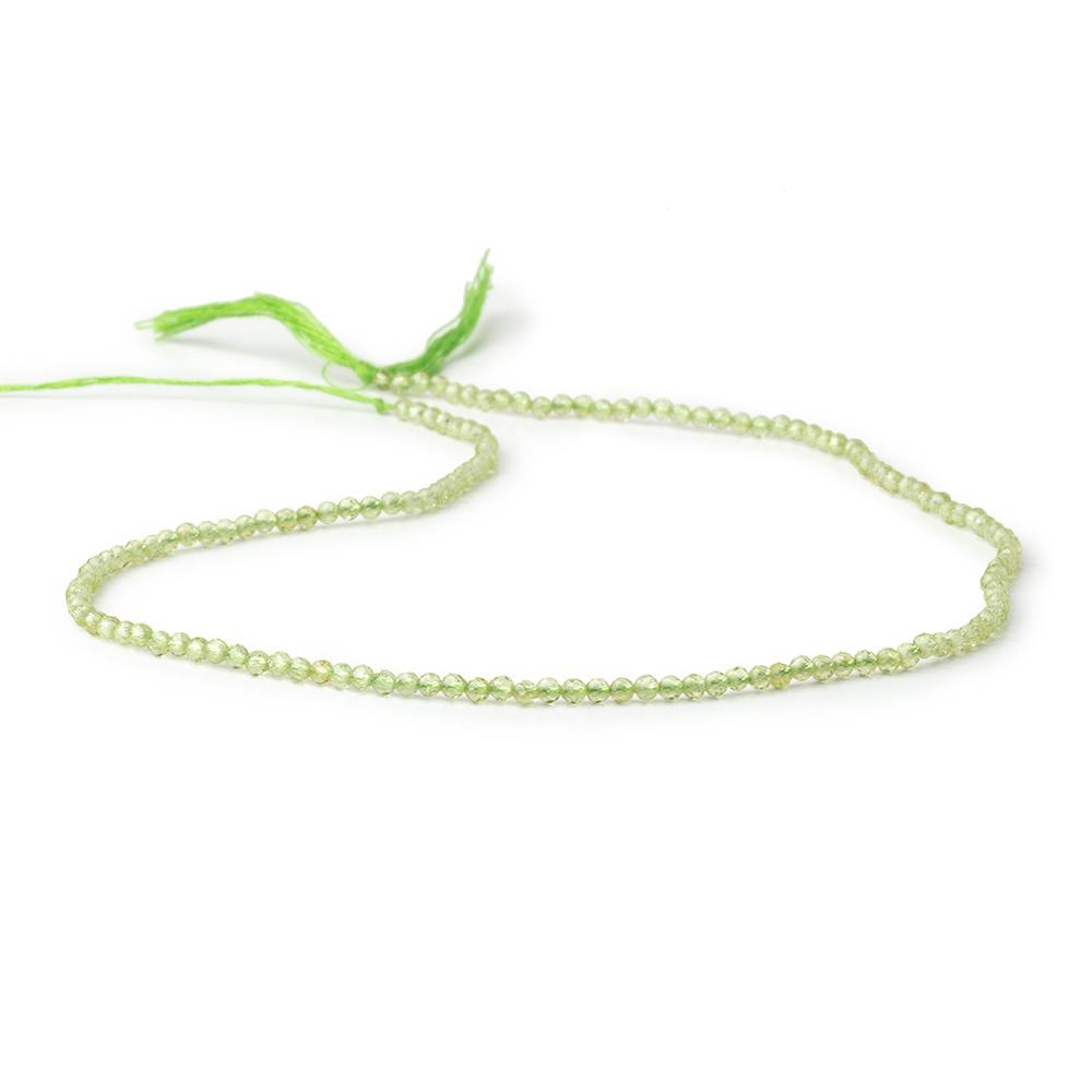 2.5mm Peridot Micro Faceted Round Beads 12.5 inch 135 pieces AAA (ONLINE ORDER ONLY)