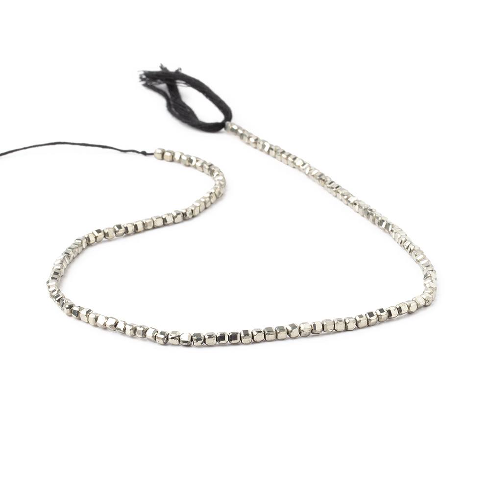 2.5mm Pyrite Micro Faceted Cube Beads 12.5 inch 120 pieces (ONLINE ORDER ONLY)