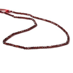 2.5mm Pyrope Garnet micro faceted rondelles 13 inch 180 beads (ONLINE ORDER ONLY)
