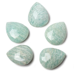 25x20mm Medium Amazonite Faceted Pear Focal Pendant Bead 1 piece (ONLINE ORDER ONLY)