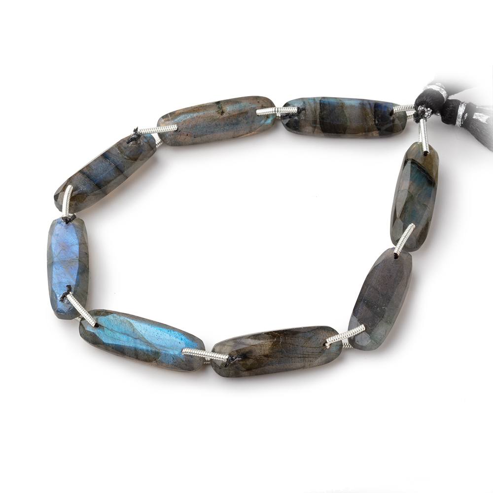 25x8mm Labradorite Double Drilled Oval Beads 8 inch 8 pieces (ONLINE ORDER ONLY)