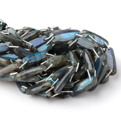 25x8mm Labradorite Double Drilled Oval Beads 8 inch 8 pieces (ONLINE ORDER ONLY)