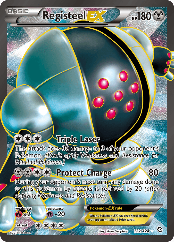 Registeel EX (122/124) [Black & White: Dragons Exalted] (Online Only)