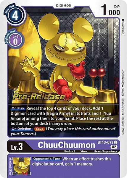 ChuuChuumon [BT10-073] [Xros Encounter Pre-Release Cards] (ONLINE ORDER ONLY)