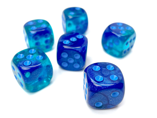 Gemini® Polyhedral Blue-Blue/light blue Luminary™ 7-Die Set  / 16mm / 12mm (Online Only)