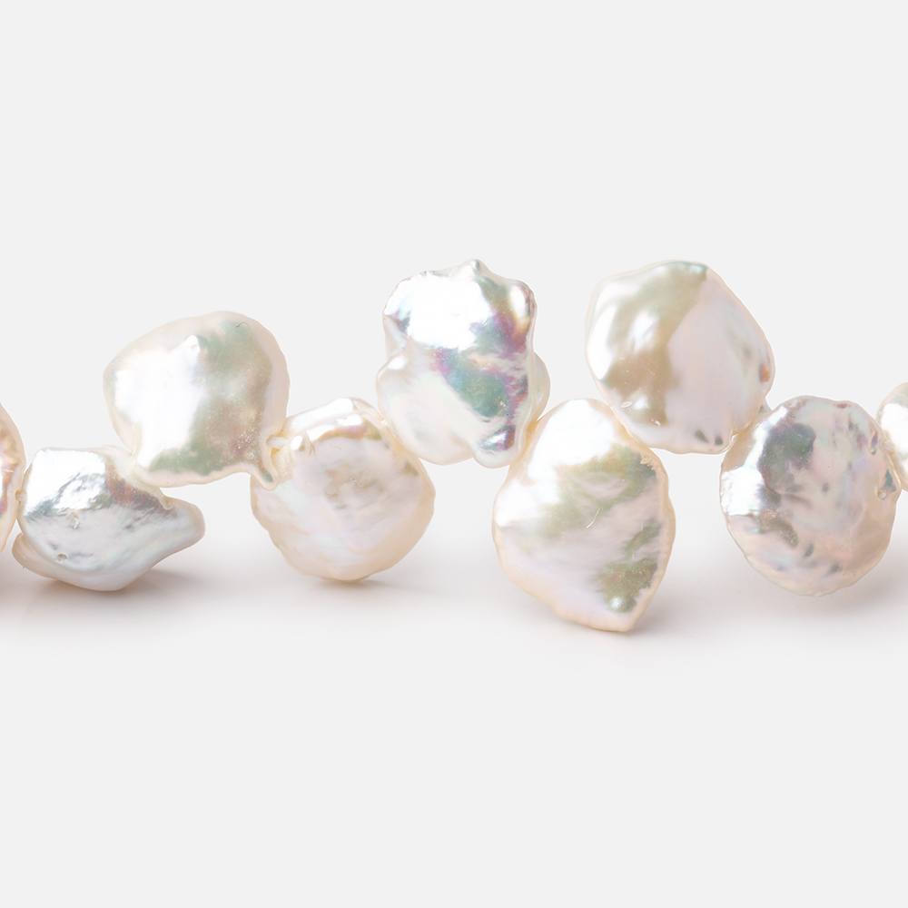 10x8-15x13mm Off White Top Drilled Keshi Freshwater Pearls 16 inch 50 pieces (ONLINE ORDER ONLY)