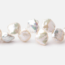 10x8-15x13mm Off White Top Drilled Keshi Freshwater Pearls 16 inch 50 pieces (ONLINE ORDER ONLY)