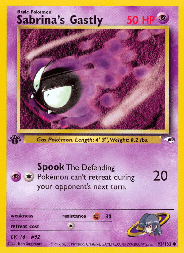 Sabrina's Gastly (93/132) [Gym Heroes 1st Edition] (Online Only)