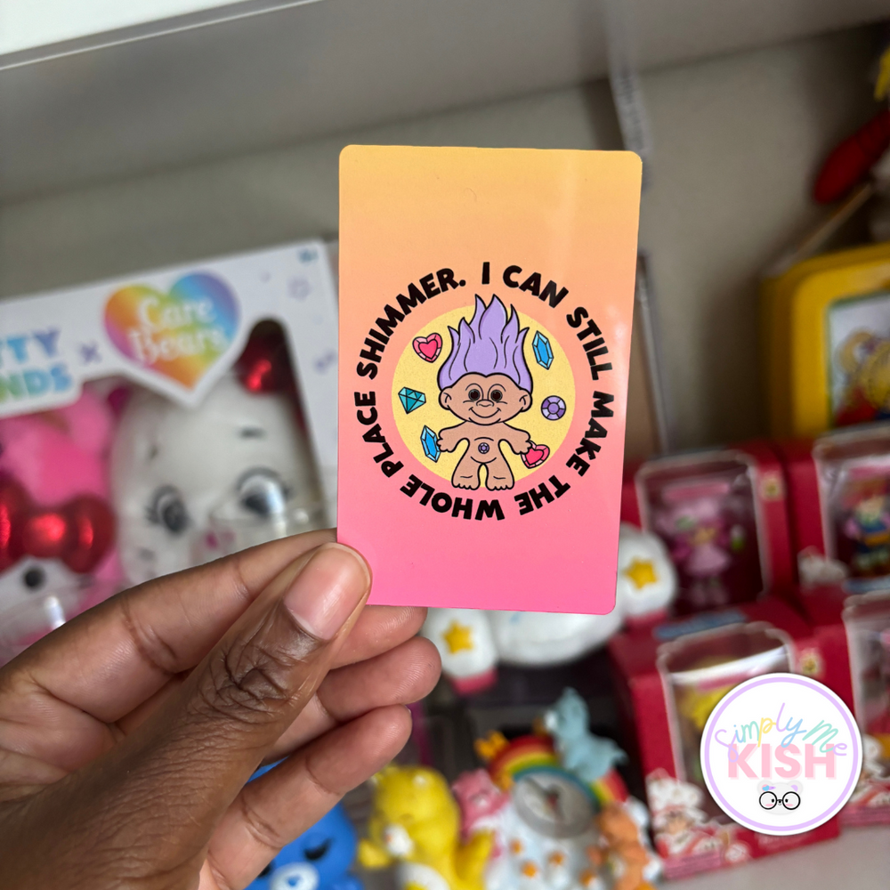 Bejeweled Trolls  | Metal Book Card | Washi Card (ONLINE ORDER ONLY)