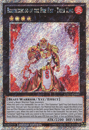 Brotherhood of the Fire Fist - Tiger King [CT11-EN001] Secret Rare (ONLINE ORDER ONLY)