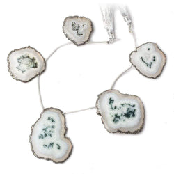 26x26-42x34mm Black Gold Leafed Solar Quartz Slices AAA Grade 5 pieces (ONLINE ORDER ONLY)