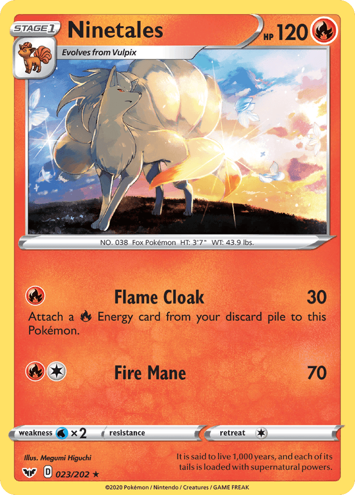 Ninetales (023/202) [Sword & Shield: Base Set] (Online Only)