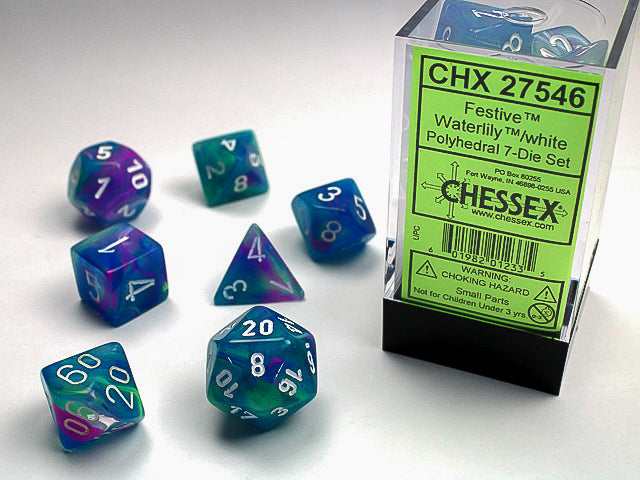 Chessex: Polyhedral Festive Dice sets (Online Order Only)