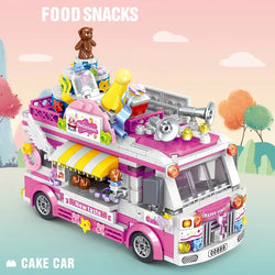 Cake Car Building Block toys Minifigures Food Trucks Fun for All over 500 Pieces (ONLINE ORDER ONLY)