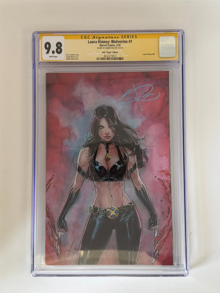 [Signed by Sabine Rich] Laura Kinney: Wolverine #1 CGC 9.8 Yellow Label Sabine Rich Exclusive Virgin Var (ONLINE ORDER ONLY)