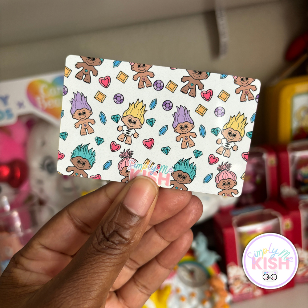 Bejeweled Trolls  | Metal Book Card | Washi Card (ONLINE ORDER ONLY)