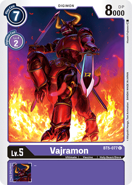 Vajramon [BT5-077] [Battle of Omni] (ONLINE ORDER ONLY)