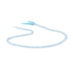 2.7mm Light Aquamarine Micro Faceted Rounds 12.5 inch 118 Beads