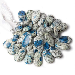 27x15-30x14mm K2 Azurite Granite "K2 Jasper" plain pear beads 8 inch 33 pieces (ONLINE ORDER ONLY)