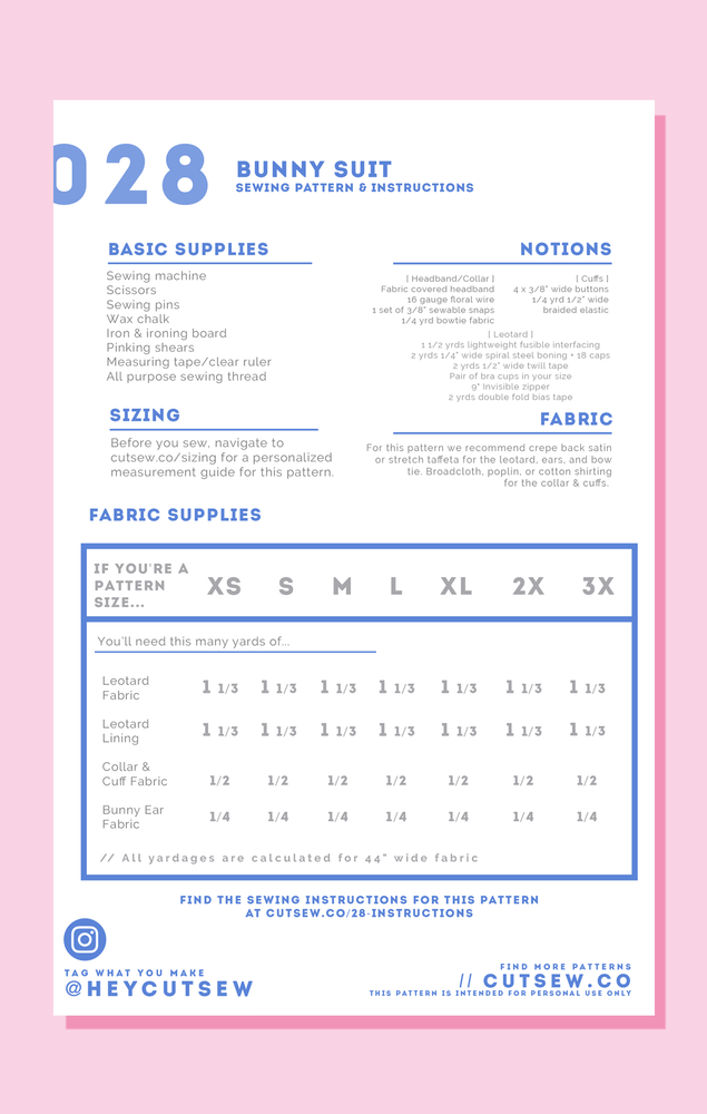 028 // BUNNY SUIT (ONLINE ORDER ONLY)