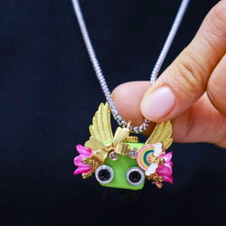 Handcrafted Wooden Bot Necklace, Keychain, or Mini Decor (ONLINE ORDER ONLY)