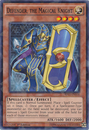 Defender, The Magical Knight [BP03-EN054] Shatterfoil Rare (ONLINE ORDER ONLY)