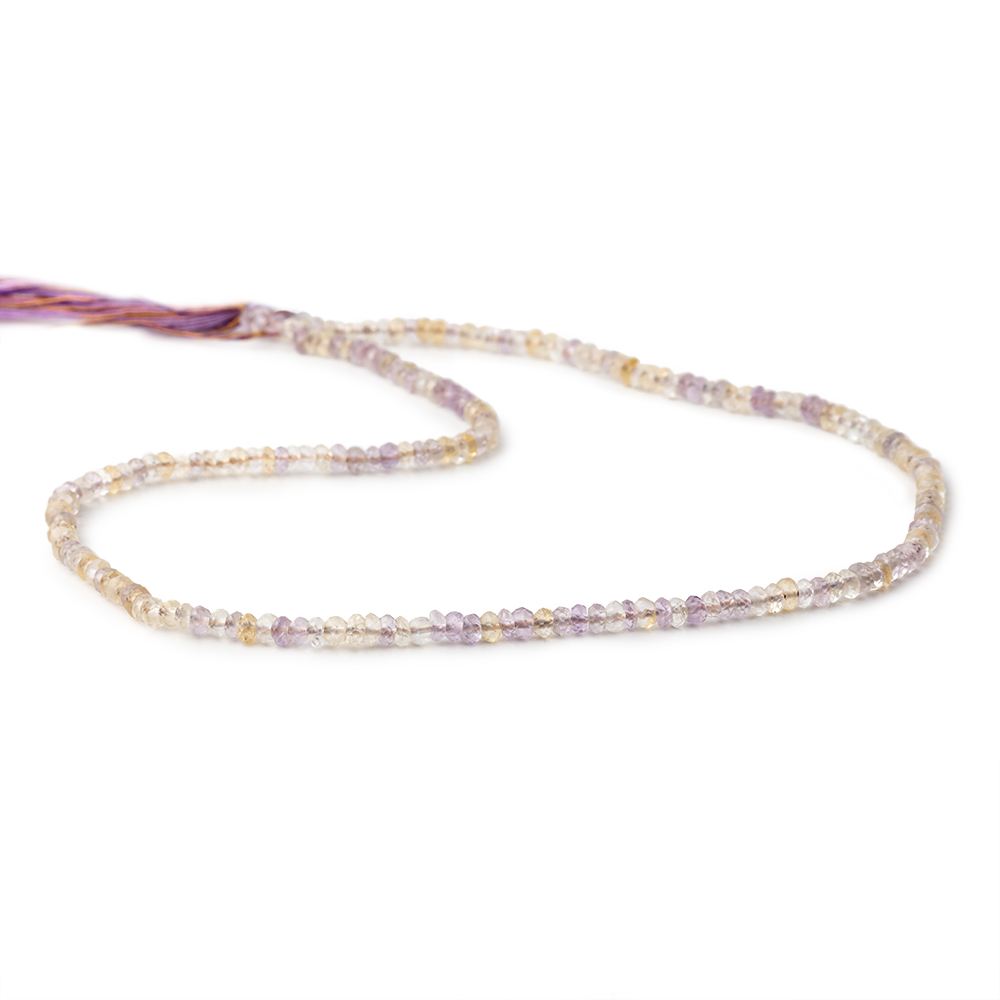 2.5-3.5mm Ametrine faceted rondelle beads 13.5 inch 250 pieces (ONLINE ORDER ONLY)