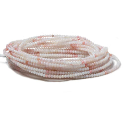 2.8mm Pink Peruvian Opal Micro Faceted Rondelle Beads 18 inch 185 pieces (ONLINE ORDER ONLY)