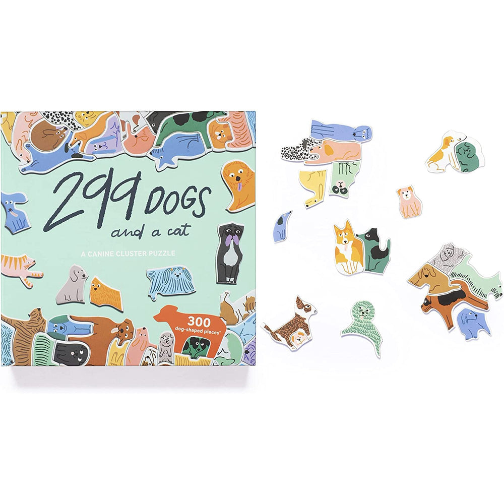 299 Dogs & a cat 300 Piece Cluster Puzzle Laurence King (ONLINE ORDER ONLY)