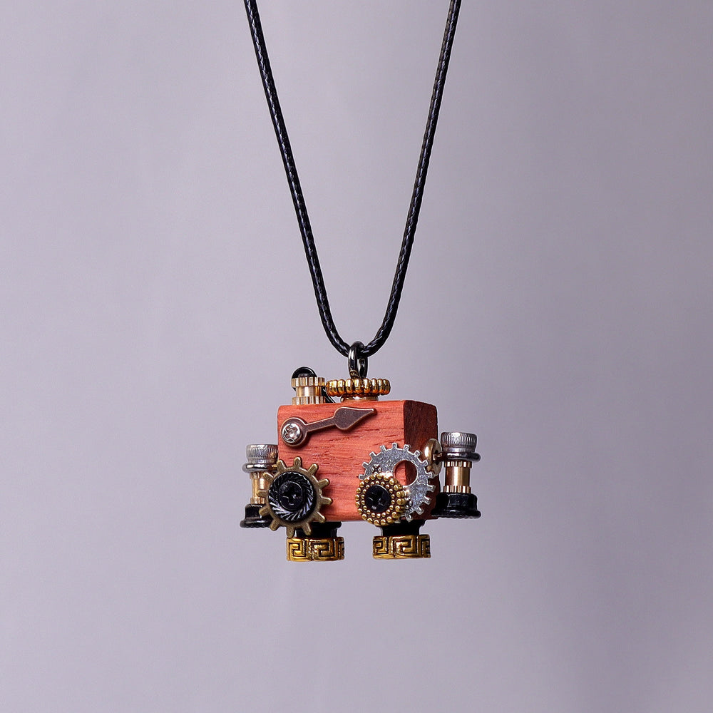 Handcrafted Wooden Bot Necklace, Keychain, or Mini Decor (ONLINE ORDER ONLY)