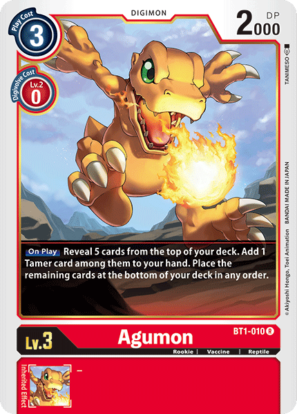 Agumon [BT1-010] [Release Special Booster Ver.1.0] (ONLINE ORDER ONLY)