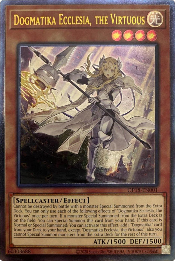 Dogmatika Ecclesia, the Virtuous [OP18-EN001] Ultimate Rare (ONLINE ORDER ONLY)