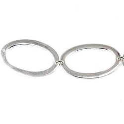 29x19mm Sterling Silver plated Copper Hammered Oval Beads 3 pieces*DISCONTINUED* (ONLINE ORDER ONLY)