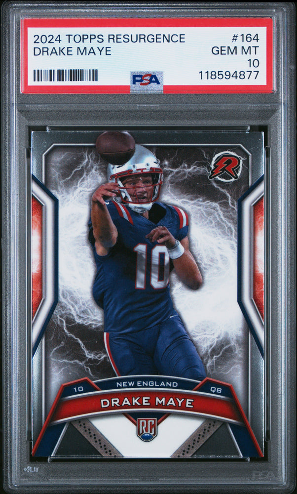 Graded 2024 Topps Resurgence Drake Maye #164 Rookie RC Football Card PSA 10 Gem Mint