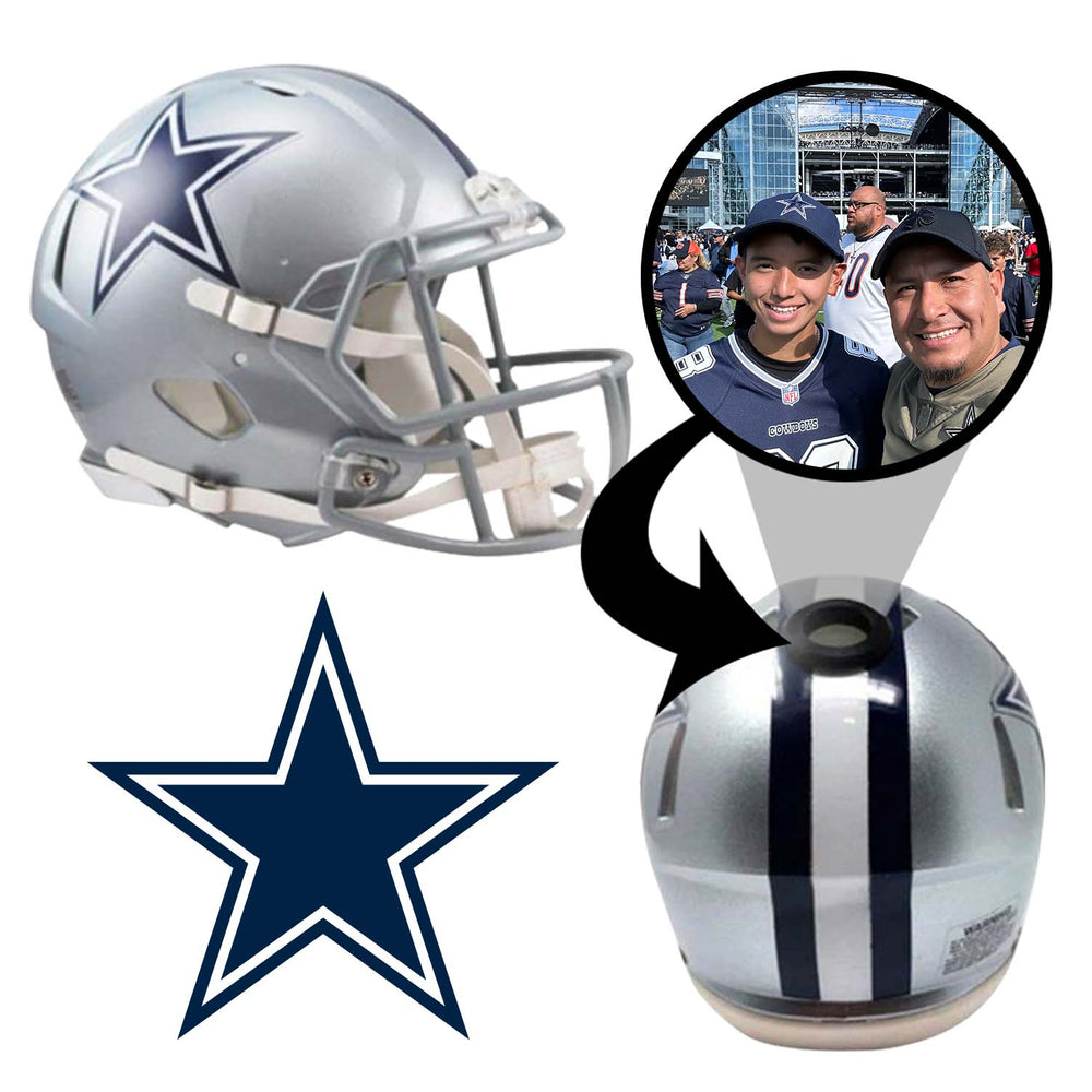 Dallas Cowboys NFL Mini Helmet - Picture Inside (Online Order Only) (ONLINE ORDER ONLY)