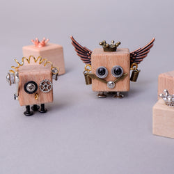 DIY Timberbot Kit – Build 2 Wooden Robots, Make Keychains & Necklaces (ONLINE ORDER ONLY)