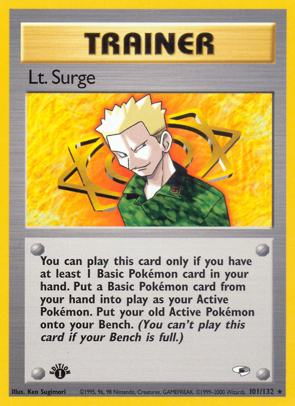 Lt. Surge (101/132) [Gym Heroes 1st Edition] (Online Only)