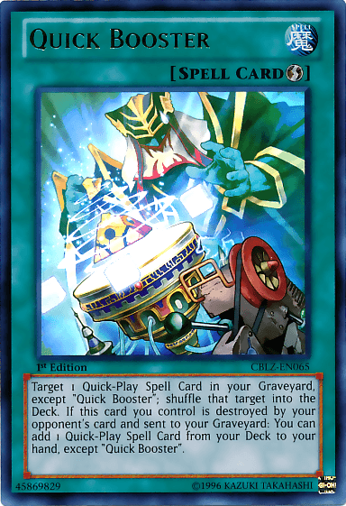 Quick Booster [CBLZ-EN065] Ultra Rare (ONLINE ORDER ONLY)