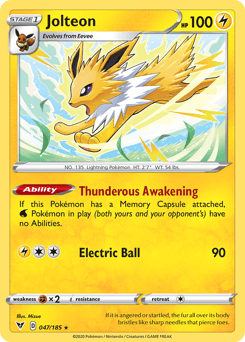 Jolteon (047/185) [Sword & Shield: Vivid Voltage] (Online Only)