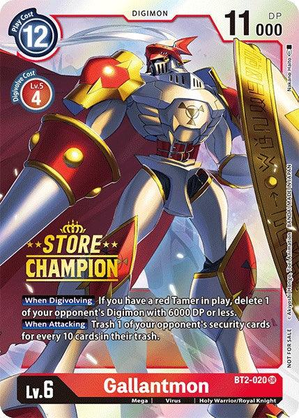 Gallantmon [BT2-020] (Store Champion) [Release Special Booster Promos] (ONLINE ORDER ONLY)