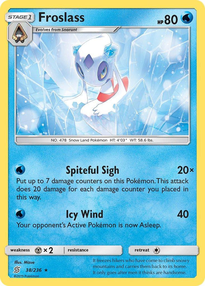 Froslass (38/236) (Theme Deck Exclusive) [Sun & Moon: Unified Minds] (Online Only)