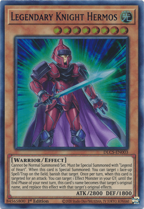 Legendary Knight Hermos (Blue) [DLCS-EN003] Ultra Rare (ONLINE ORDER ONLY)