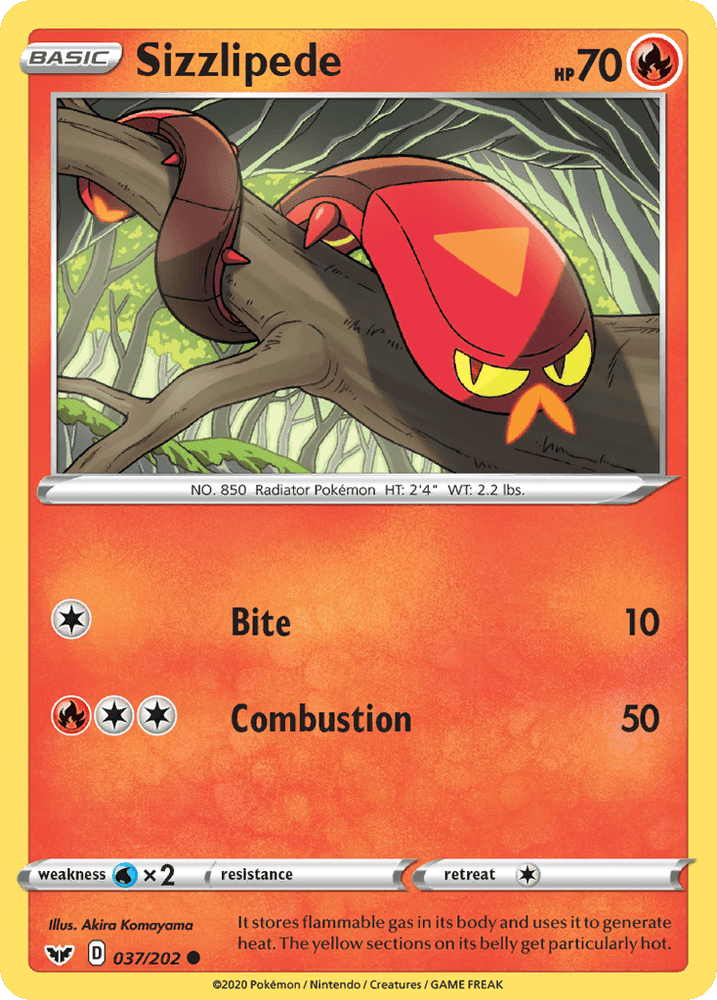 Sizzlipede (037/202) [Sword & Shield: Base Set] (Online Only)