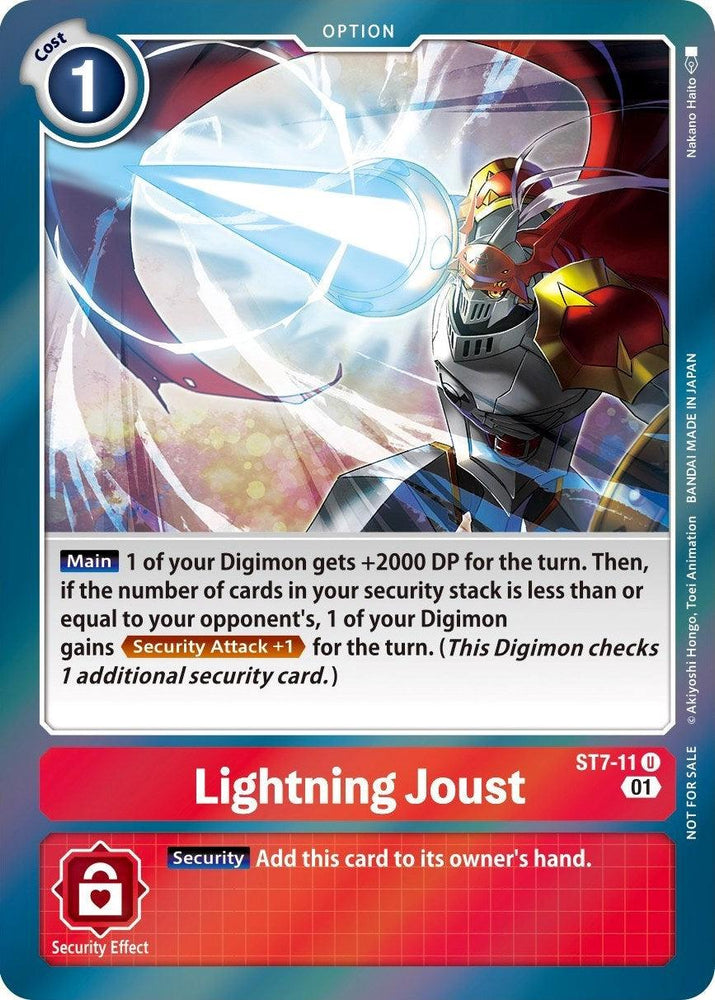 Lightning Joust [ST7-11] (Gen Con 2022) [Starter Deck: Gallantmon Promos] (ONLINE ORDER ONLY)