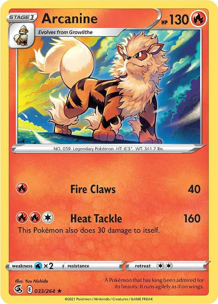 Arcanine (033/264) [Sword & Shield: Fusion Strike] (Online Only)