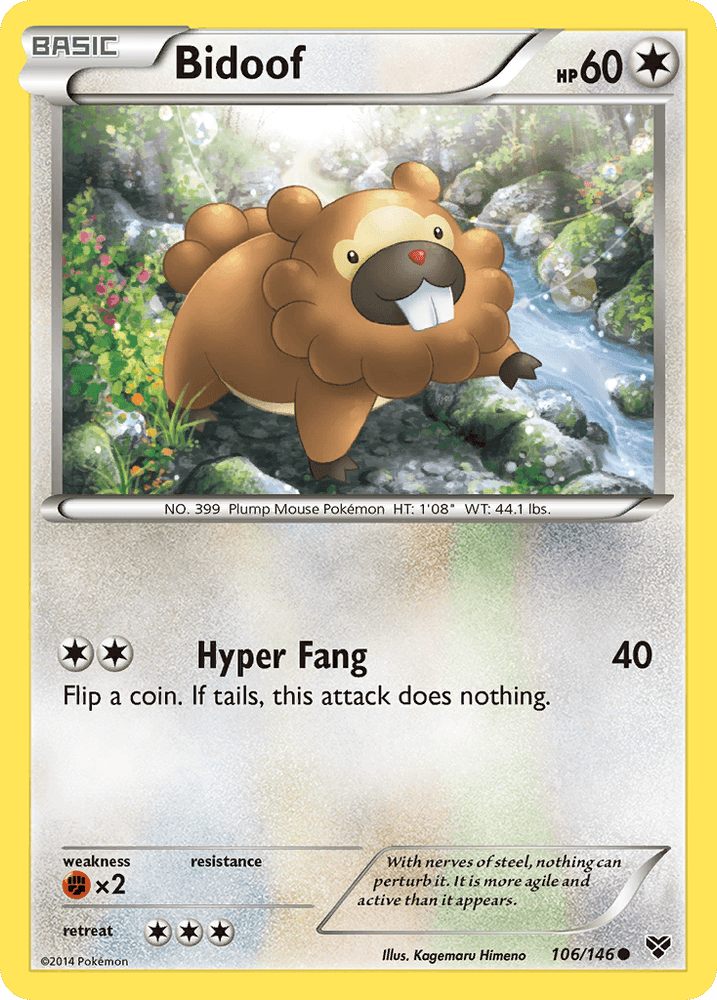 Bidoof (106/146) [XY: Base Set] (Online Only)