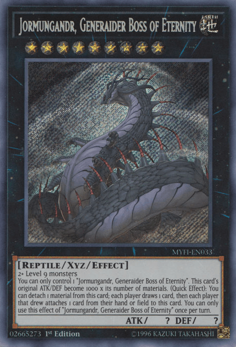Jormungandr, Generaider Boss of Eternity [MYFI-EN033] Secret Rare (ONLINE ORDER ONLY)