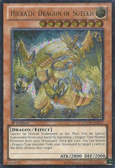 Hieratic Dragon of Sutekh [GAOV-EN025] Ultimate Rare (ONLINE ORDER ONLY)