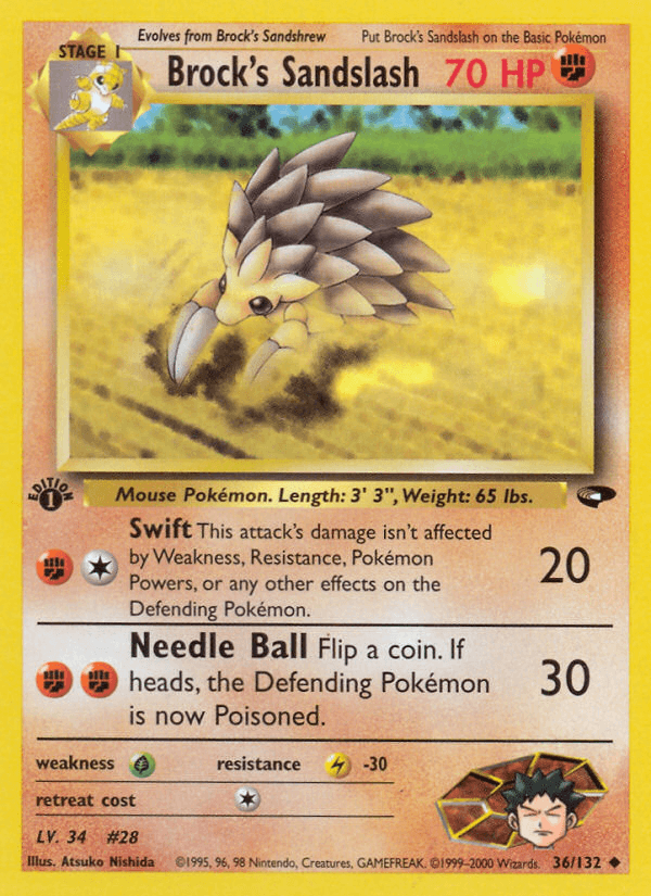 Brock's Sandslash (36/132) [Gym Challenge 1st Edition] (Online Only)